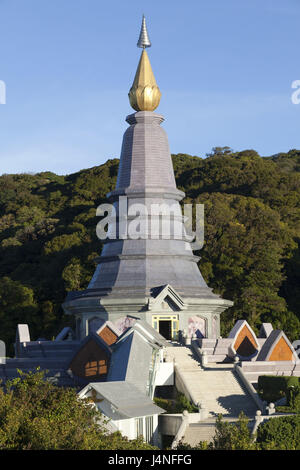 Thailand, Chiang Mai, Doi Inthanon Nationalpark, Stupa, Phra Mahathat Napaphon Bhumisiri Chedi, Stockfoto
