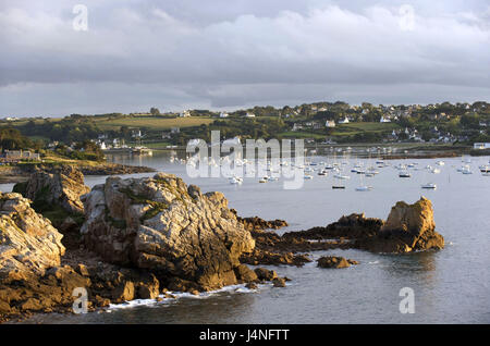 Frankreich, Bretagne, Primel-Munitionsdepot, Galle Küste, Hafen, Stockfoto