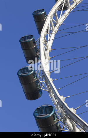 Singapur, Singapur Stadt, Singapur Flyer, Detail, Stockfoto