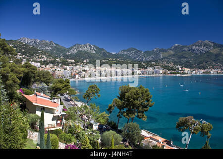 Frankreich, Cote d ' Azur, Roquebrune Cap Martin, Meer, Stockfoto