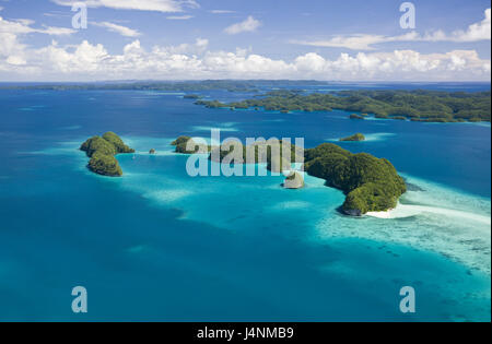 Palau, Rock Island, Insel Long Beach, Luftaufnahmen, Stockfoto