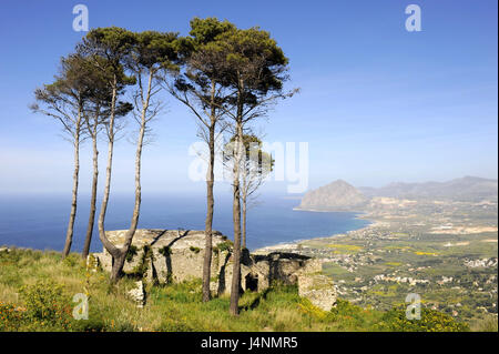 Italien, Insel Sizilien, Capo San Vito, anzeigen, Stockfoto