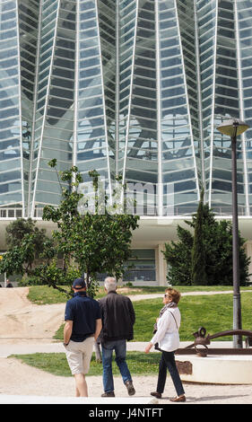 eine Calatrava Architektur Prinz Filipe Science Museum an der kulturellen Zentrum Stadt der Künste und Wissenschaften in Valencia, Spanien Stockfoto