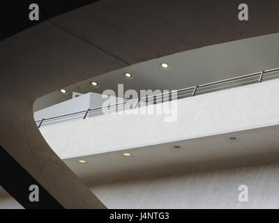 Ein Calatrava Architektur Prinzen Filipe Science Museum im Kulturzentrum der Stadt der Künste und Wissenschaft vom Inneren des Gebäudes Valencia Spanien Stockfoto