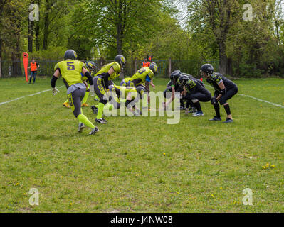 Fußball-Teams bereit, Snap Stockfoto