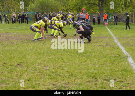 Fußball-Teams bereit, Snap Stockfoto