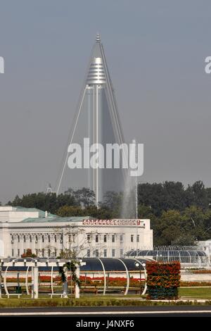 Ryugyong Hotel (unvollständig), Pyongyang, Nordkorea Stockfoto