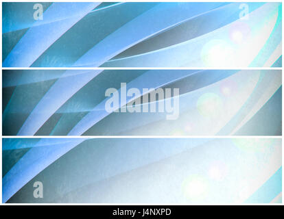 Minimalistischen abstrakten blauer Hintergrund mit Wellen und weiches Licht Stockfoto