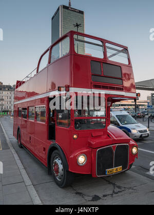 Routemaster Doppeldecker #WWE 4K in Warschau, Polen Stockfoto