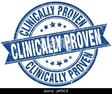 klinisch bewährte Runde Grunge Band Stempel Stock Vektor