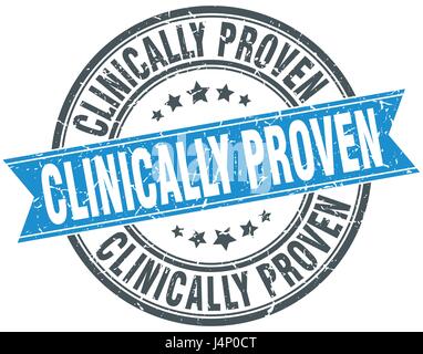 klinisch bewährte Runde Grunge Band Stempel Stock Vektor