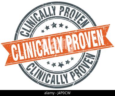 klinisch bewährte Runde Grunge Band Stempel Stock Vektor