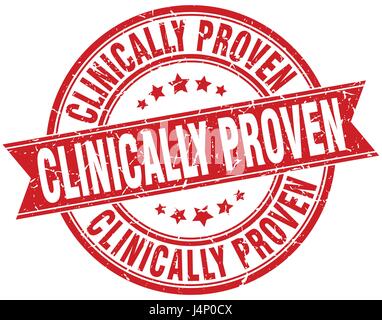 klinisch bewährte Runde Grunge Band Stempel Stock Vektor