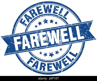 Abschied von runden Grunge Band Stempel Stock Vektor