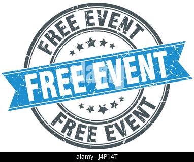 kostenlose Veranstaltung runden Grunge Band Stempel Stock Vektor