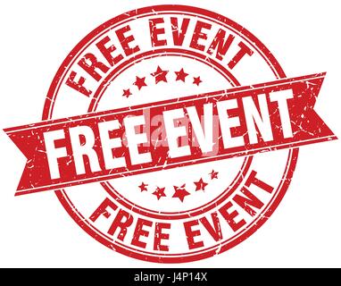 kostenlose Veranstaltung runden Grunge Band Stempel Stock Vektor