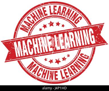 Machine learning-Runde Grunge Band Stempel Stock Vektor