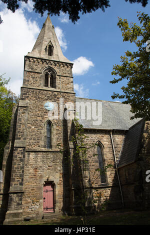 Clock Tower/Turm der St. Mary the Virgin Church, Shincliffe Dorf, Durham, England, UK Stockfoto