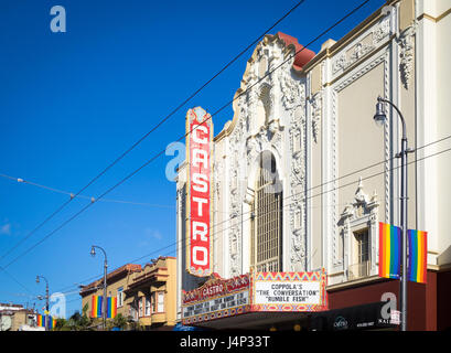 Das ikonische Castro Theater im Stadtteil Castro, San Francisco, Kalifornien. Stockfoto