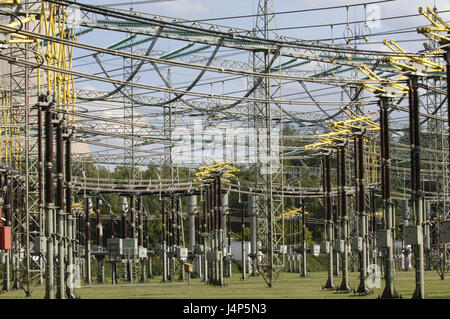 Kraftwerk, Umspannwerk, Detail, Stockfoto