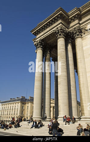 Frankreich, Paris, Pantheon, Treppen, Besucher, Stockfoto