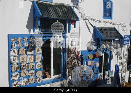Tunesien, Sidi Bou Said, Old Town, Souvenir-Shop, Stockfoto