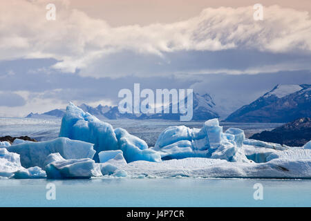 Argentinien, Patagonien, bundesweit Gletscher park, Lago Argentino, Eisschollen, Blick, Stockfoto