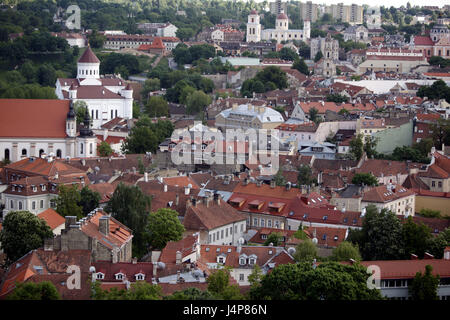 Litauen, Vilnius, Old Town, Stadtübersicht, Stockfoto