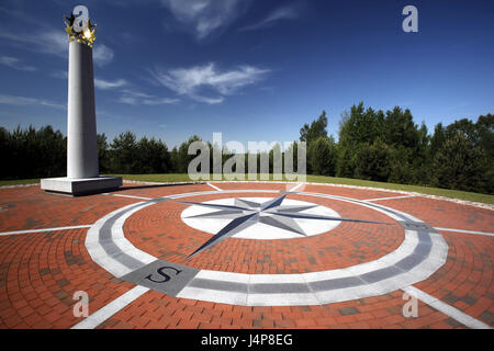 Litauen, Region Vilnius, Skulptur, Zentrum Europas, Stockfoto