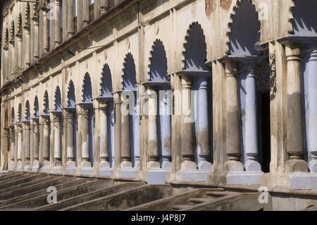 Imambara, alt, Muslim, Moschee, Säule Kolonnade, Detail, Kalkutta, Indien, Stockfoto