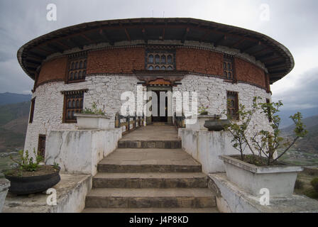Buddhistisches Kloster, Eingang, Dzong, Paro, Bhutan, Stockfoto