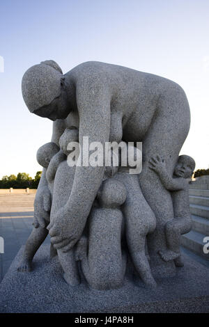 Norwegen, Oslo, Frognerpark, Viegland Anlage, Skulpturen, Stockfoto