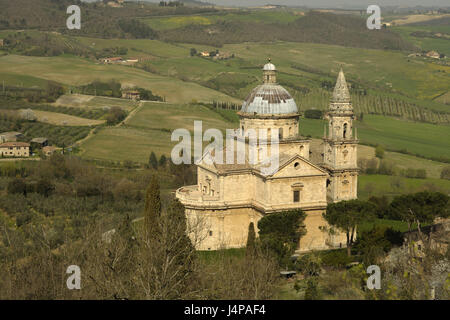 Renaissance-Kirche San Biagio, Architekt Antonio dort Sangallo, Montepulciano, Toskana, Italien, Europa Stockfoto