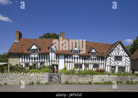 Großbritannien, England, Warwickshire, Wilcmote, Mary Ardens House, Stockfoto