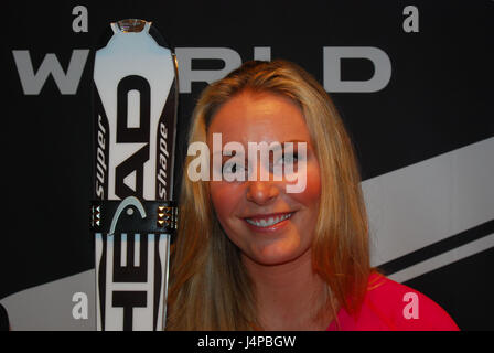 Wintersport, ski Alpin, ski Racer Lindsey Vonn USA, Weltmeister, Olympiasieger, Porträt, kein Model-Release nur redaktionell keine Property-Release Stockfoto