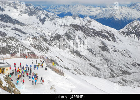 Österreich, Tirol, Ötztal, Ötztaler Alpen, Rettenbachgletscher, Skigebiet, Panorama, Stockfoto