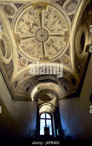 Italien, Toskana, Florenz, Palazzo Vecchio, Treppen, GAP, Malerei, Detail, Stockfoto