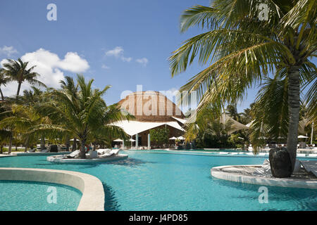 Pool von den Malediven Insel Kandooma, den Malediven, im Süden Male-Atoll Stockfoto