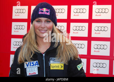 Wintersport, ski Alpin, ski Racer Lindsey Vonn USA, Weltmeister, Olympiasieger, Porträt, kein Model-Release nur redaktionell keine Property-Release Stockfoto