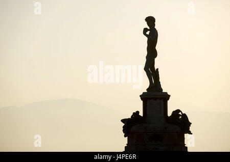 Italien, Toskana, Florenz, Piazzale Michelangelo, David-Statue, Stockfoto