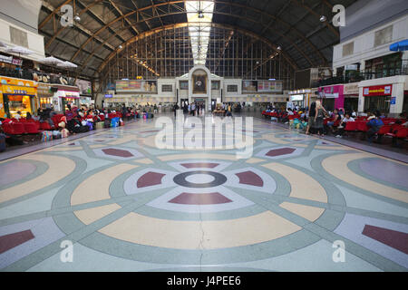 Thailand, Bangkok Hualamphong Bahnhof, Halle, Tourist, Stockfoto