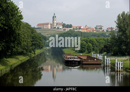 Tschechische Republik, Tschechien, Region Mitte Bohemians, Melnik, Schloss, Stockfoto