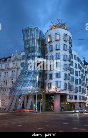 Tschechische Republik, Tschechien, Prag, "Tanzendes Haus, Stockfoto