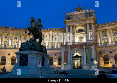 Österreich, Wien, heroischen Quadrat, New Castle, Reiterstandbild, Stockfoto