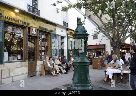 Frankreich, Paris, Le Unterkunft Latein, Bibliothek Shakespeare und Unternehmen, Stockfoto