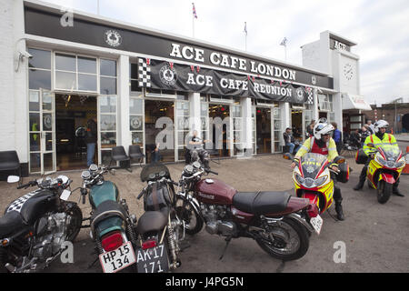 Großbritannien, England, London, Ace Cafe Reunion, Motorräder, Stockfoto