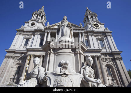 Großbritannien, England, London, St. Pauls Cathedral, Statue, Stockfoto