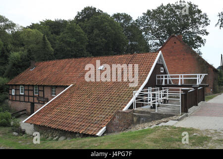 Deutschland, Niedersachsen, samt Pfarrei Bersenbrück, Eggermühlen am besten von allen, Wassermühle Wöstenesch, Stockfoto