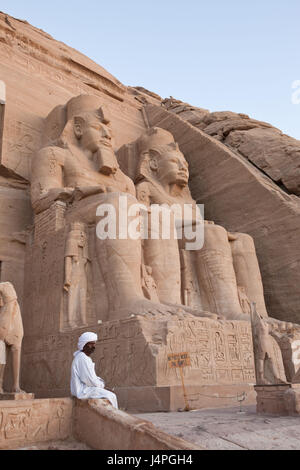 Großer Tempel des Pharao Ramses II, Abu Simbel, Ägypten Stockfoto