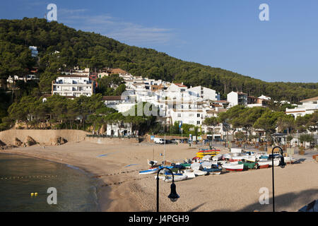 Strand von Tamariu, Costa Brava, Mittelmeer, Spanien Stockfoto